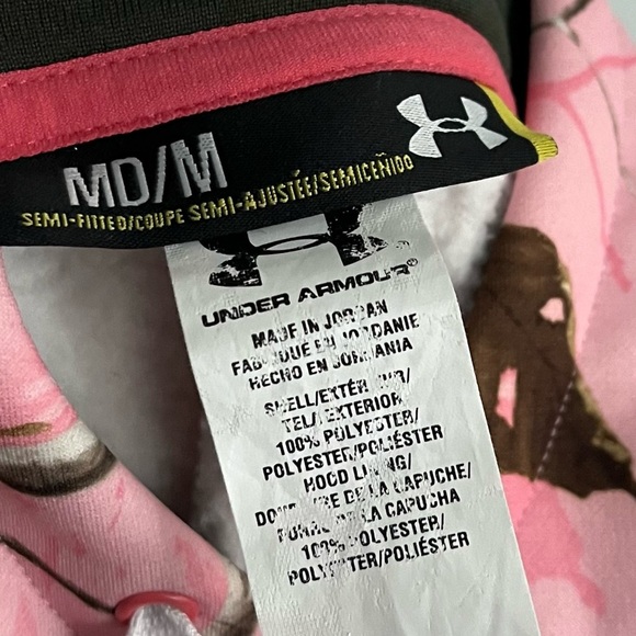 Under Armour • Pink Camo Pattern Hoodie Sweatshirt - Picture 4 of 5